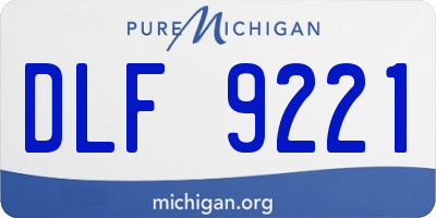 MI license plate DLF9221