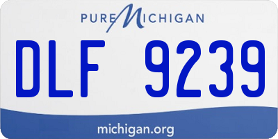 MI license plate DLF9239