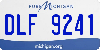 MI license plate DLF9241