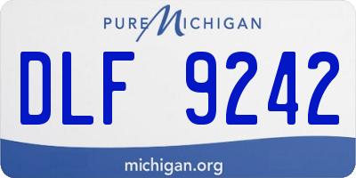MI license plate DLF9242