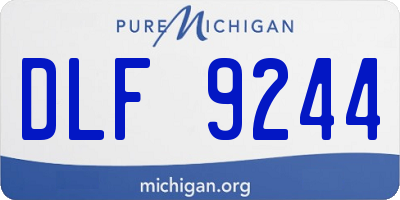 MI license plate DLF9244