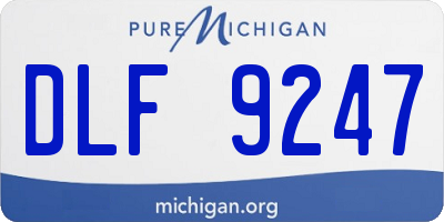 MI license plate DLF9247