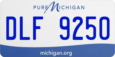 MI license plate DLF9250