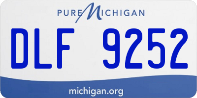 MI license plate DLF9252