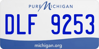 MI license plate DLF9253