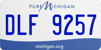 MI license plate DLF9257