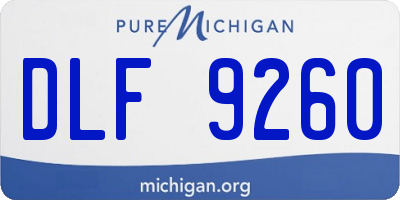 MI license plate DLF9260