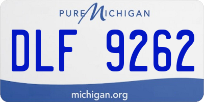 MI license plate DLF9262