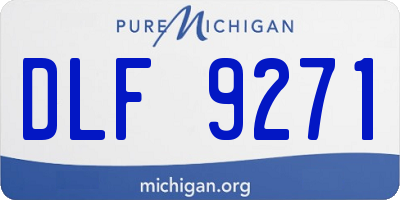 MI license plate DLF9271