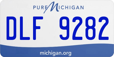 MI license plate DLF9282