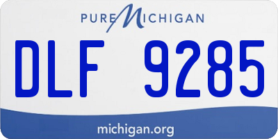 MI license plate DLF9285