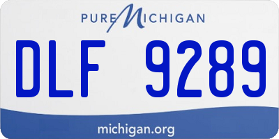 MI license plate DLF9289
