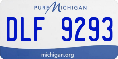 MI license plate DLF9293