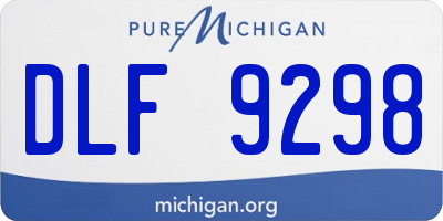 MI license plate DLF9298