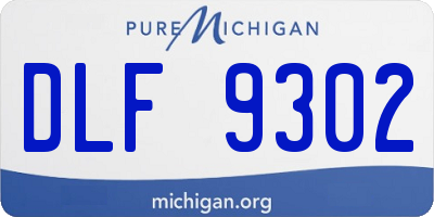 MI license plate DLF9302
