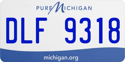 MI license plate DLF9318