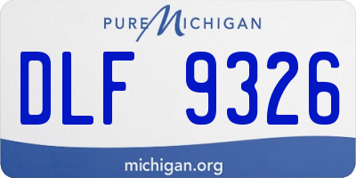 MI license plate DLF9326