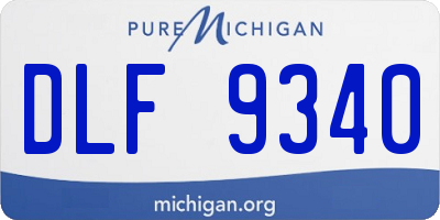 MI license plate DLF9340