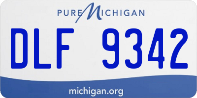 MI license plate DLF9342
