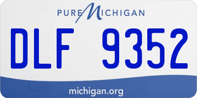MI license plate DLF9352