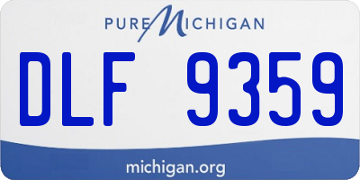 MI license plate DLF9359