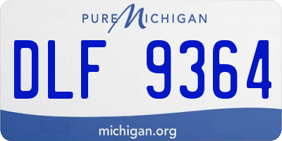 MI license plate DLF9364