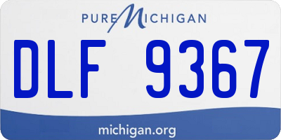MI license plate DLF9367