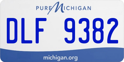 MI license plate DLF9382