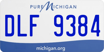 MI license plate DLF9384