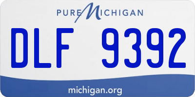 MI license plate DLF9392