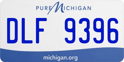 MI license plate DLF9396