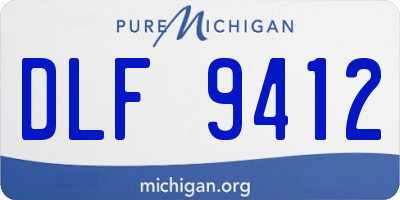 MI license plate DLF9412