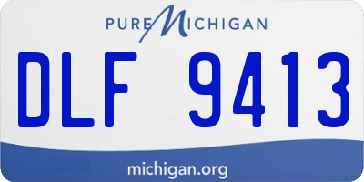 MI license plate DLF9413