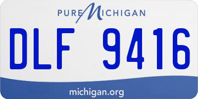 MI license plate DLF9416