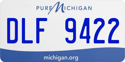 MI license plate DLF9422