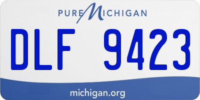 MI license plate DLF9423