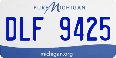 MI license plate DLF9425