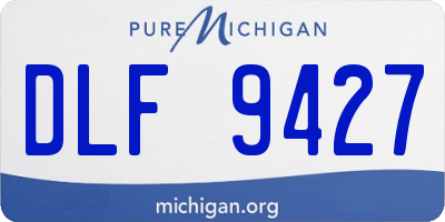 MI license plate DLF9427