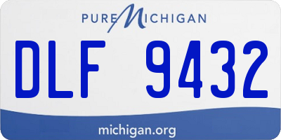 MI license plate DLF9432