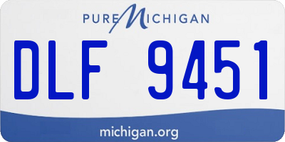 MI license plate DLF9451