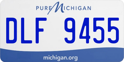 MI license plate DLF9455