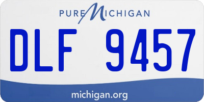 MI license plate DLF9457