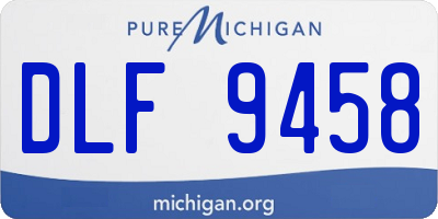 MI license plate DLF9458