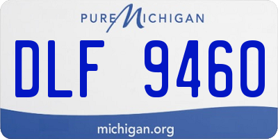 MI license plate DLF9460
