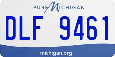 MI license plate DLF9461