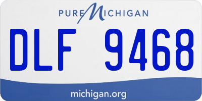 MI license plate DLF9468