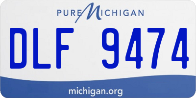 MI license plate DLF9474