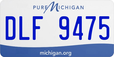 MI license plate DLF9475