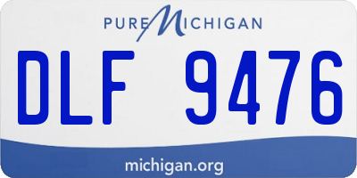 MI license plate DLF9476