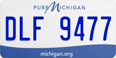 MI license plate DLF9477